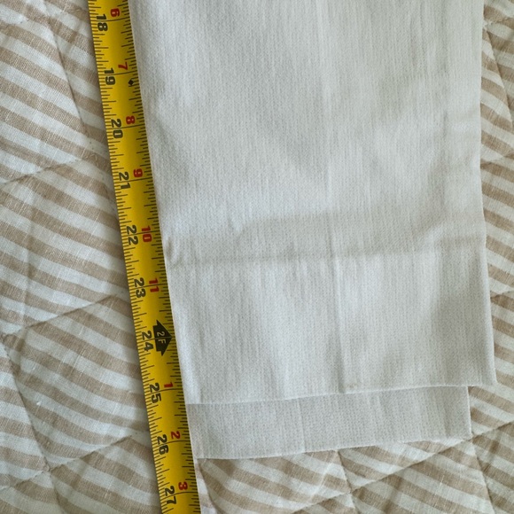 Estelle and Finn White Pique Stretch Step Hem Ankle Pants - Picture 9 of 10